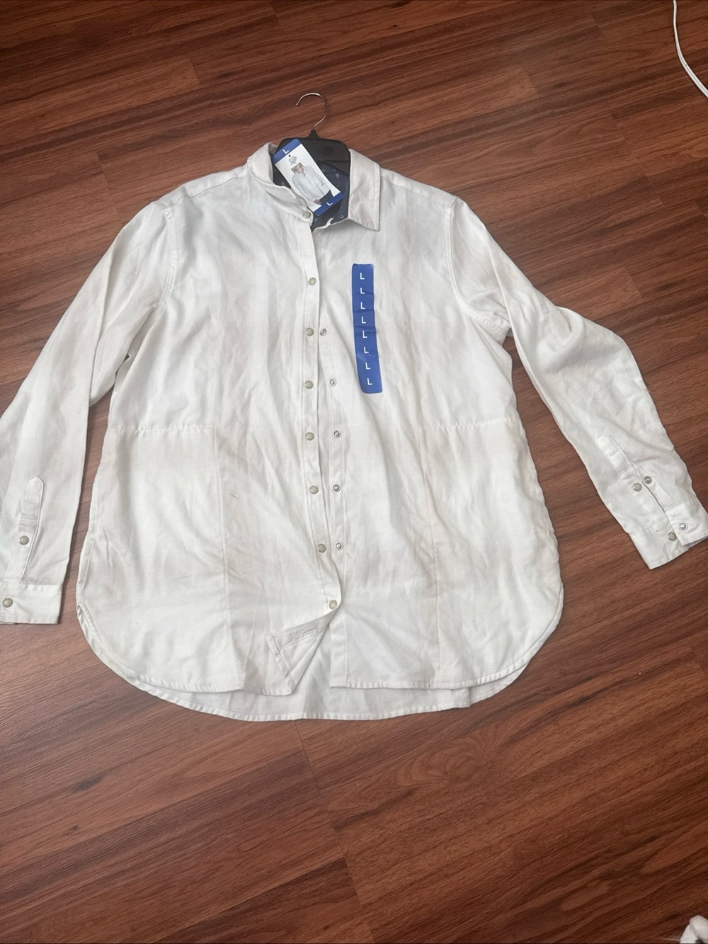 Jach’s Girlfiend white Large Flannel Shirt